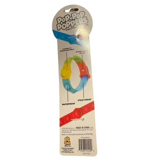 Pop-Pop Poppers Bubble Fidget Bracelet BLUE ,PURPLE AND WHITE - Picture 2 of 2